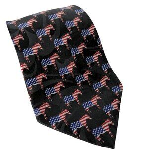 Steven Harris Democrat Donkey American Flag Novelty Necktie